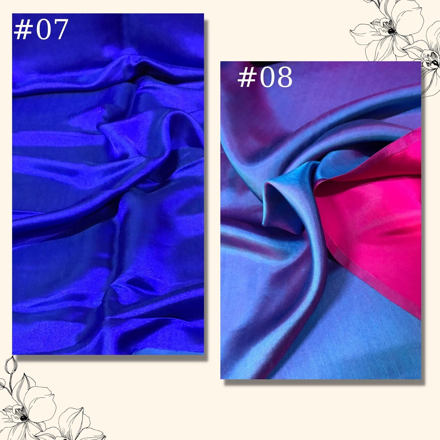 PURE MULBERRY SILK fabric by the yard β Satin silk fabric β 19mm - Silk apparel fabric - Gift for women - Sewing clothes
