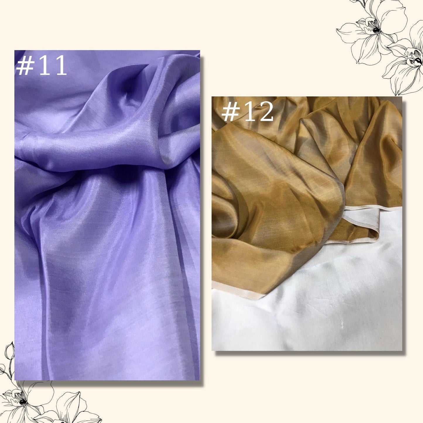 PURE MULBERRY SILK fabric by the yard β Satin silk fabric β 19mm - Silk apparel fabric - Gift for women - Sewing clothes