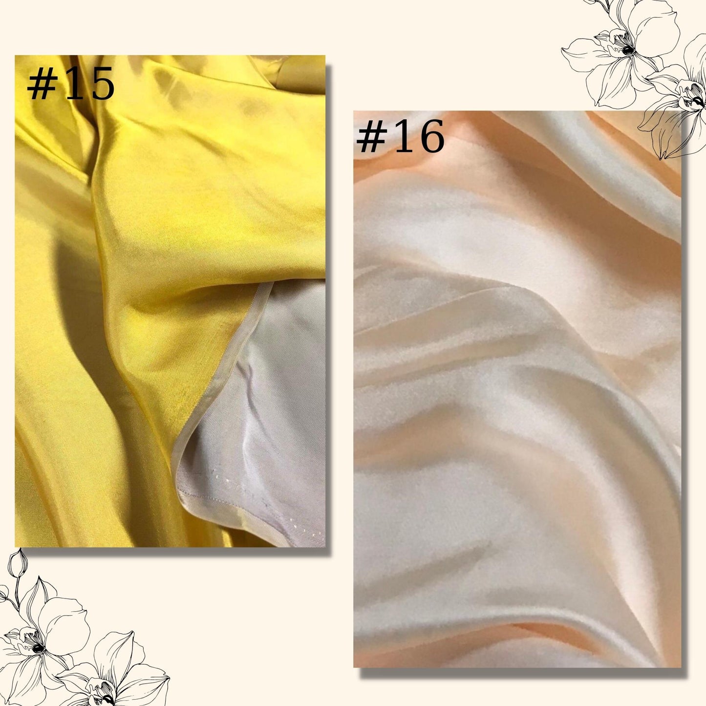 PURE MULBERRY SILK fabric by the yard β Satin silk fabric β 19mm - Silk apparel fabric - Gift for women - Sewing clothes