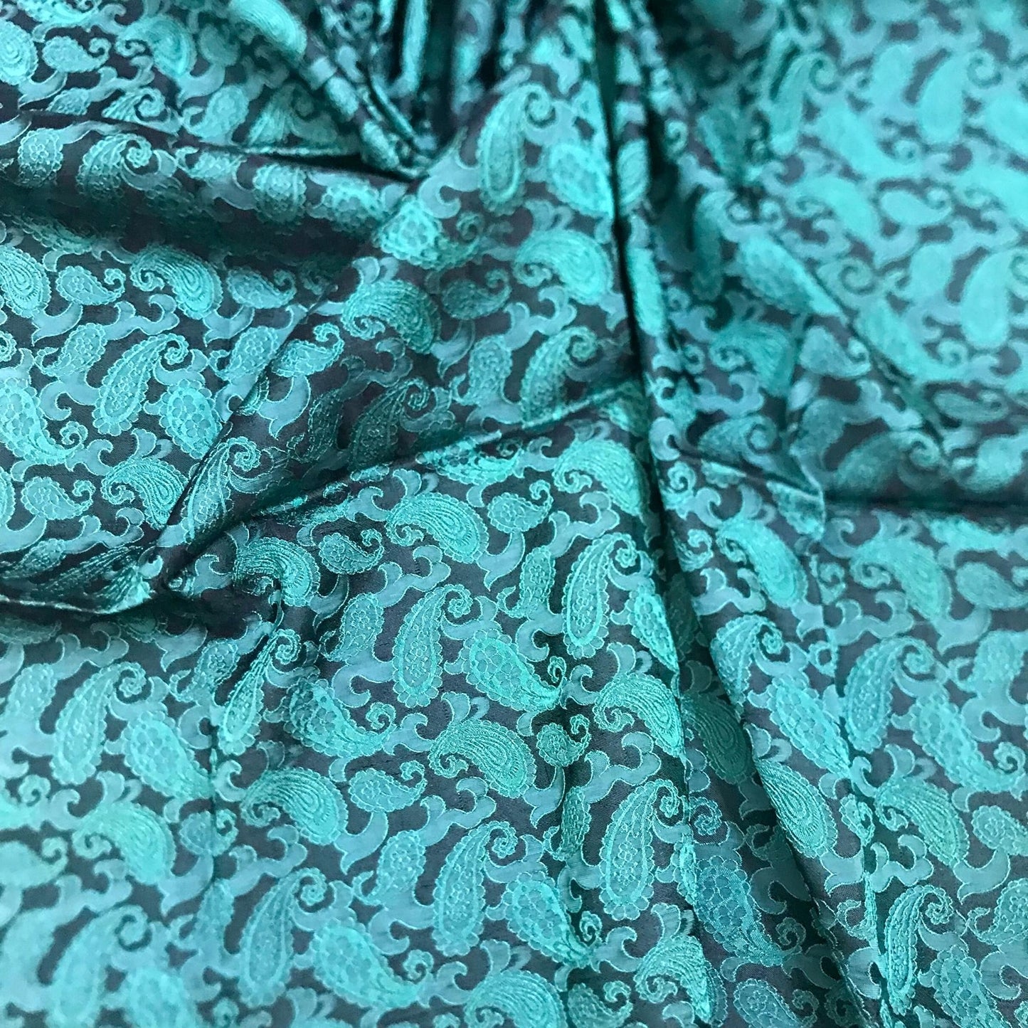 Sky blue fabric with mulberry peacock tails pattern, Pure mulberry silk, Handmade fabric, Organic fiber