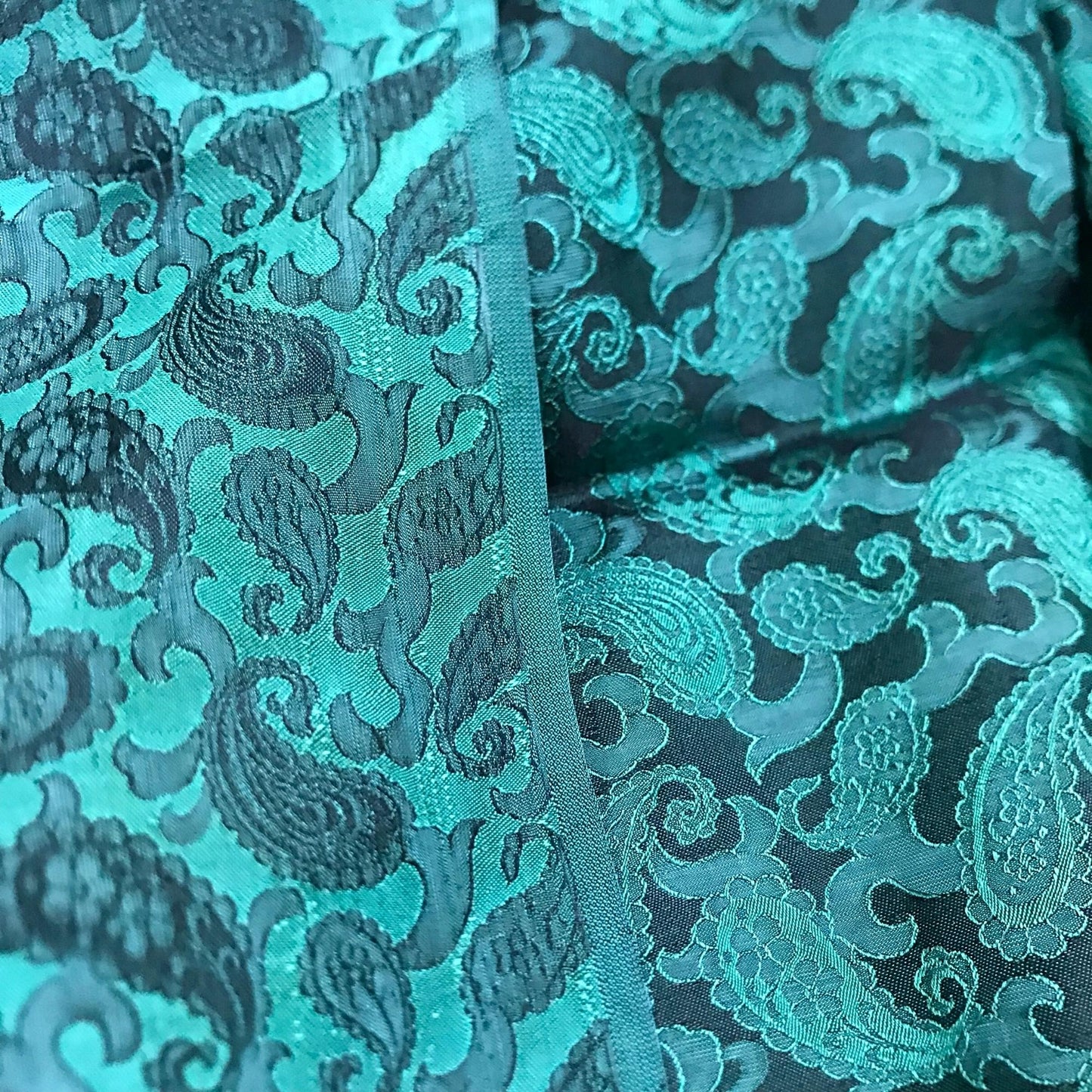 Sky blue fabric with mulberry peacock tails pattern, Pure mulberry silk, Handmade fabric, Organic fiber