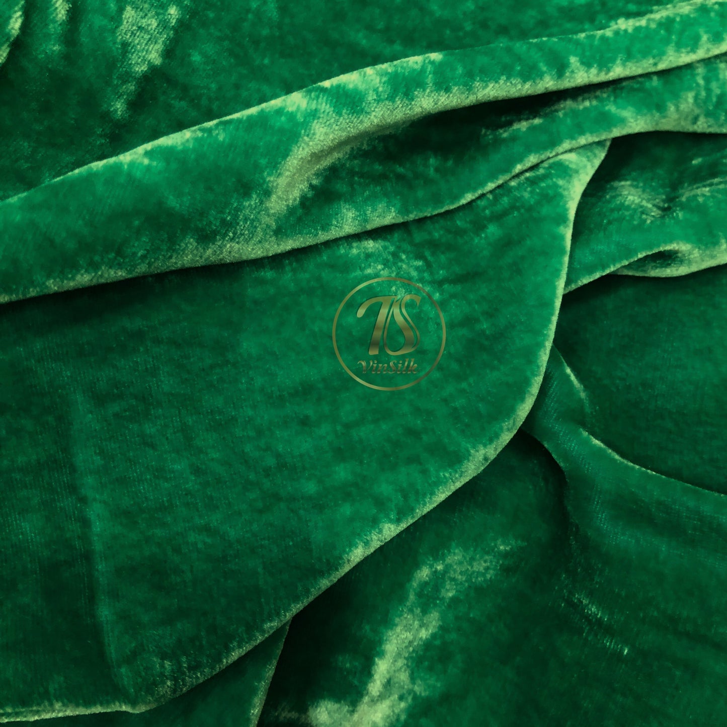 100% MULBERRY SILK VELVET fabric by the yard - Green Silk Velvet for Dress, Skirt, High End Garment - Silk apparel fabric