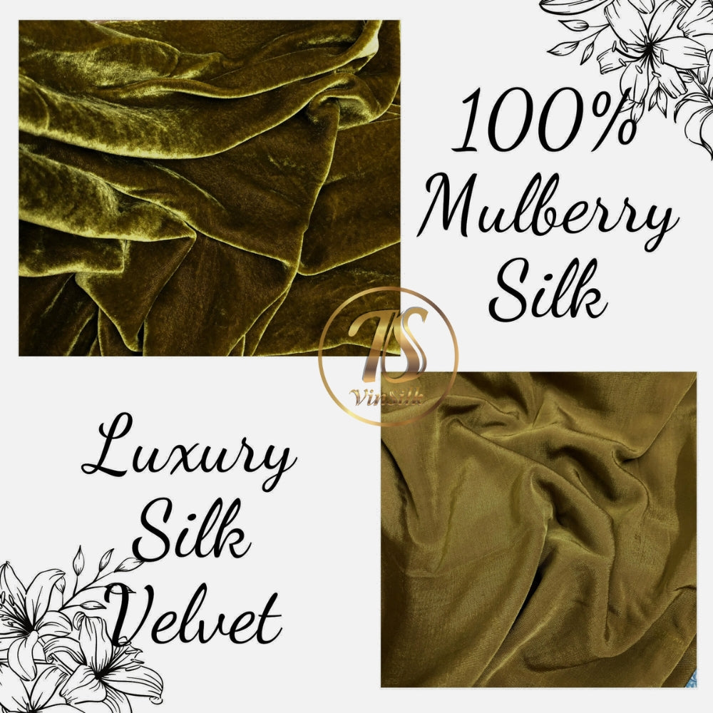 100% MULBERRY SILK VELVET fabric by the yard - Luxury Silk Velvet for Dress, Skirt, High End Garment - Silk apparel fabric - Sewing clothes