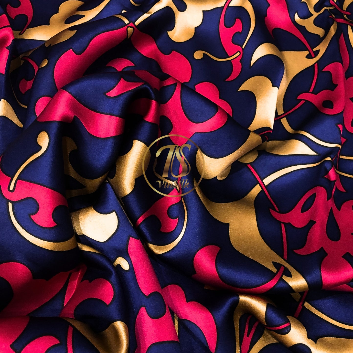 100% PURE MULBERRY SILK fabric by the yard – Floral satin silk fabric – Dress making – Silk for sewing - Gift for women
