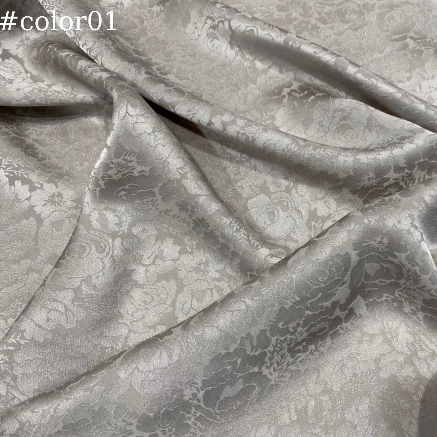 100% PURE MULBERRY SILK fabric by the yard – Floral silk - Jacquard fabric – Dress making – Silk for sewing - Gift for women
