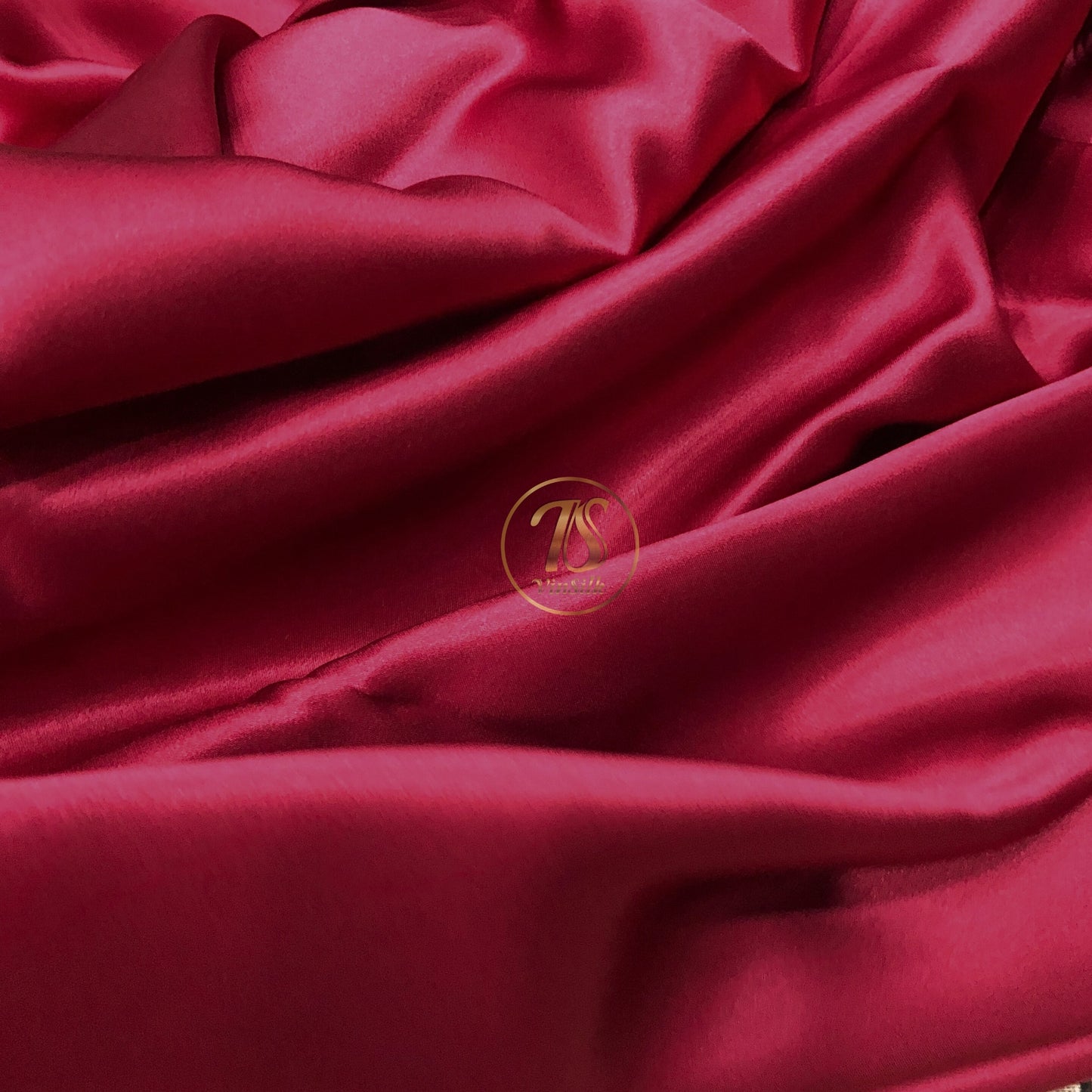 100% PURE MULBERRY SILK fabric by the yard – Satin silk fabric – 19mm - Organic fiber - Wedding dress - Gift for women - Dark red silk satin