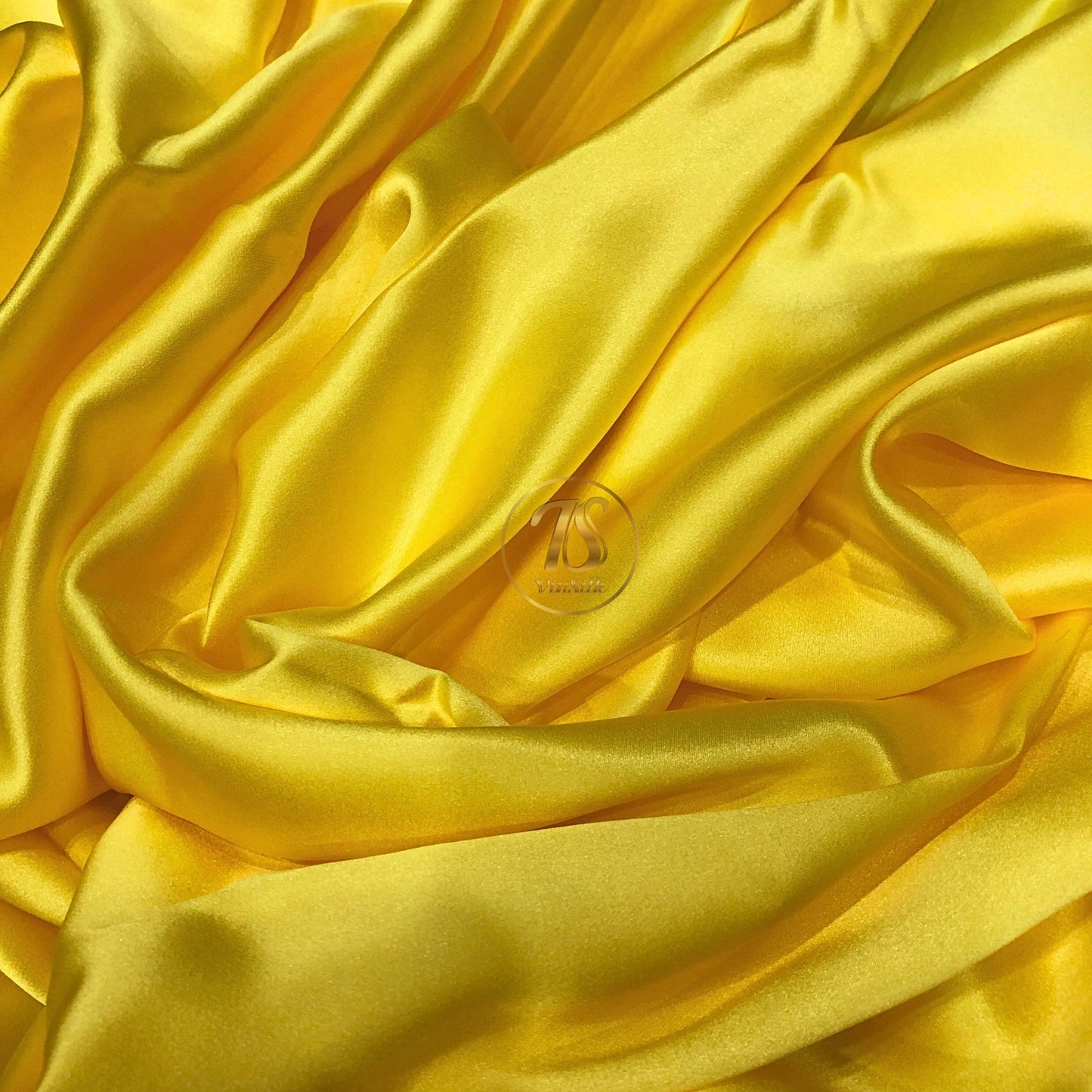 100% PURE MULBERRY SILK fabric by the yard – Satin silk fabric – 19mm - Organic fiber - Wedding dress - Gift for women - Yellow silk satin