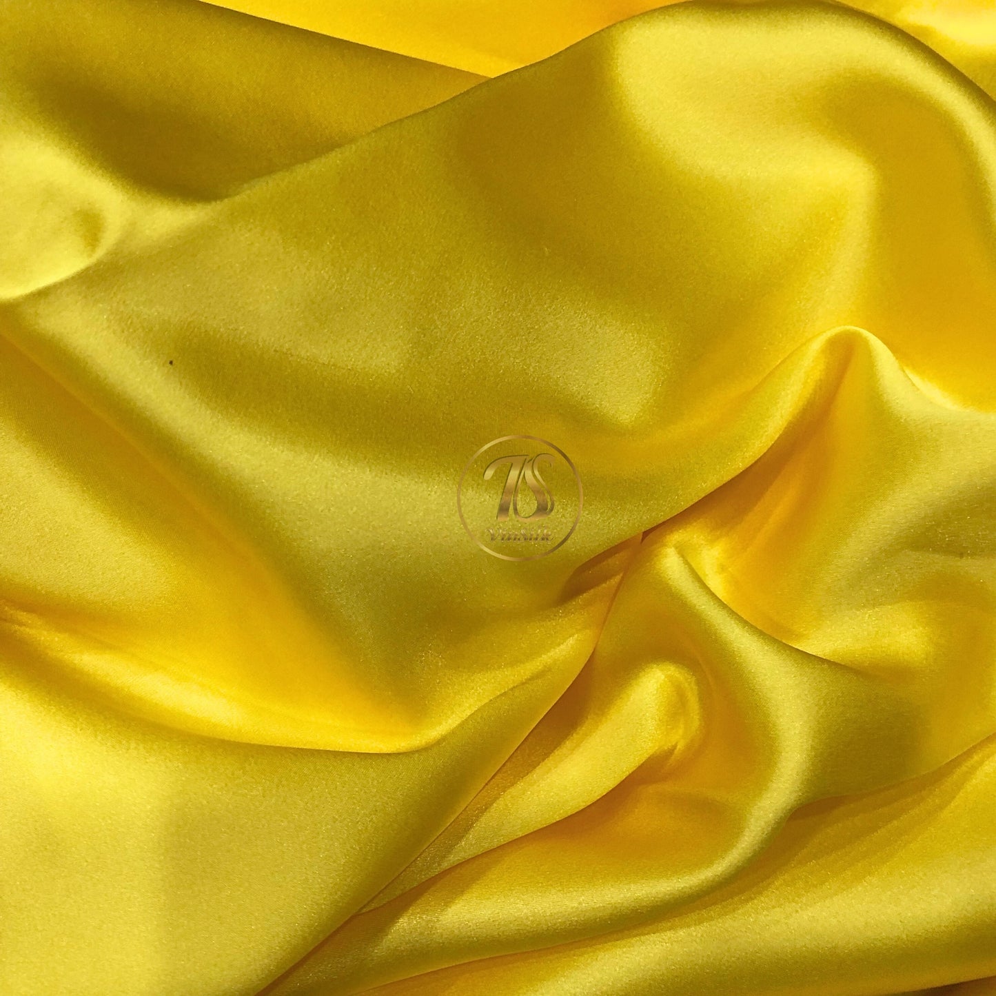 100% PURE MULBERRY SILK fabric by the yard – Satin silk fabric – 19mm - Organic fiber - Wedding dress - Gift for women - Yellow silk satin