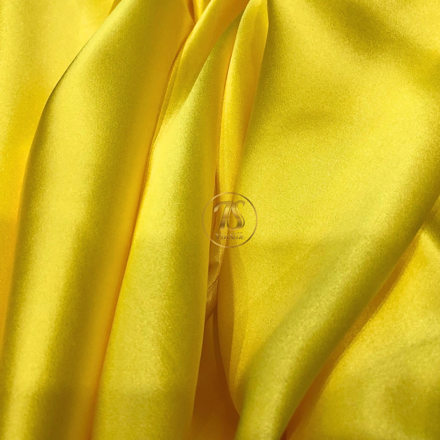 100% PURE MULBERRY SILK fabric by the yard – Satin silk fabric – 19mm - Organic fiber - Wedding dress - Gift for women - Yellow silk satin