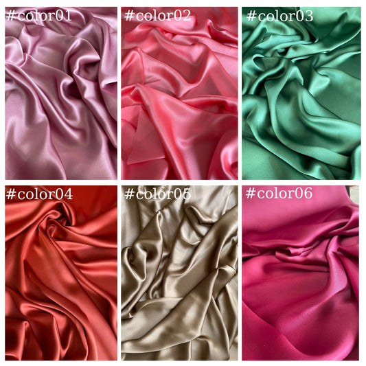 100% PURE MULBERRY SILK fabric by the yard – Satin silk fabric – 19mm - Organic fiber - Silk apparel fabric - Gift for women