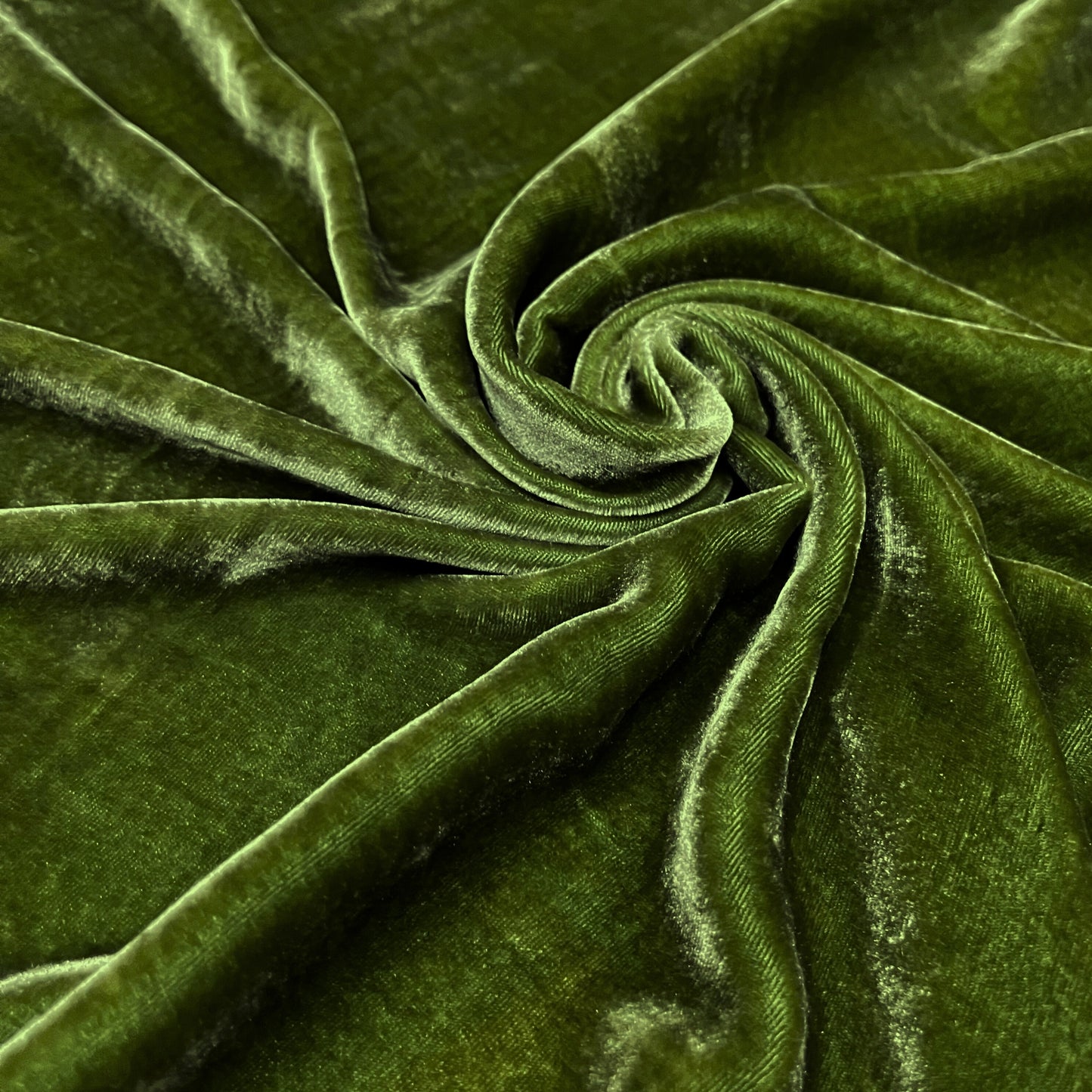100% MULBERRY SILK VELVET fabric by the yard - Green silk velvet - Luxury Silk Velvet - Silk apparel fabric - Silk for clothes
