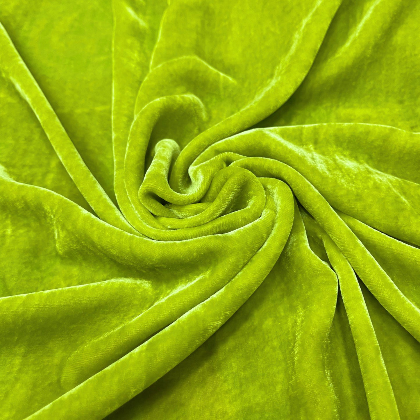 100% Pure Mulberry Silk Velvet Fabric by the yard – Luxury Silk Velvet for Dress, Skirt, High End Garment – Gift for women – Lime color velvet – Silk for sewing
