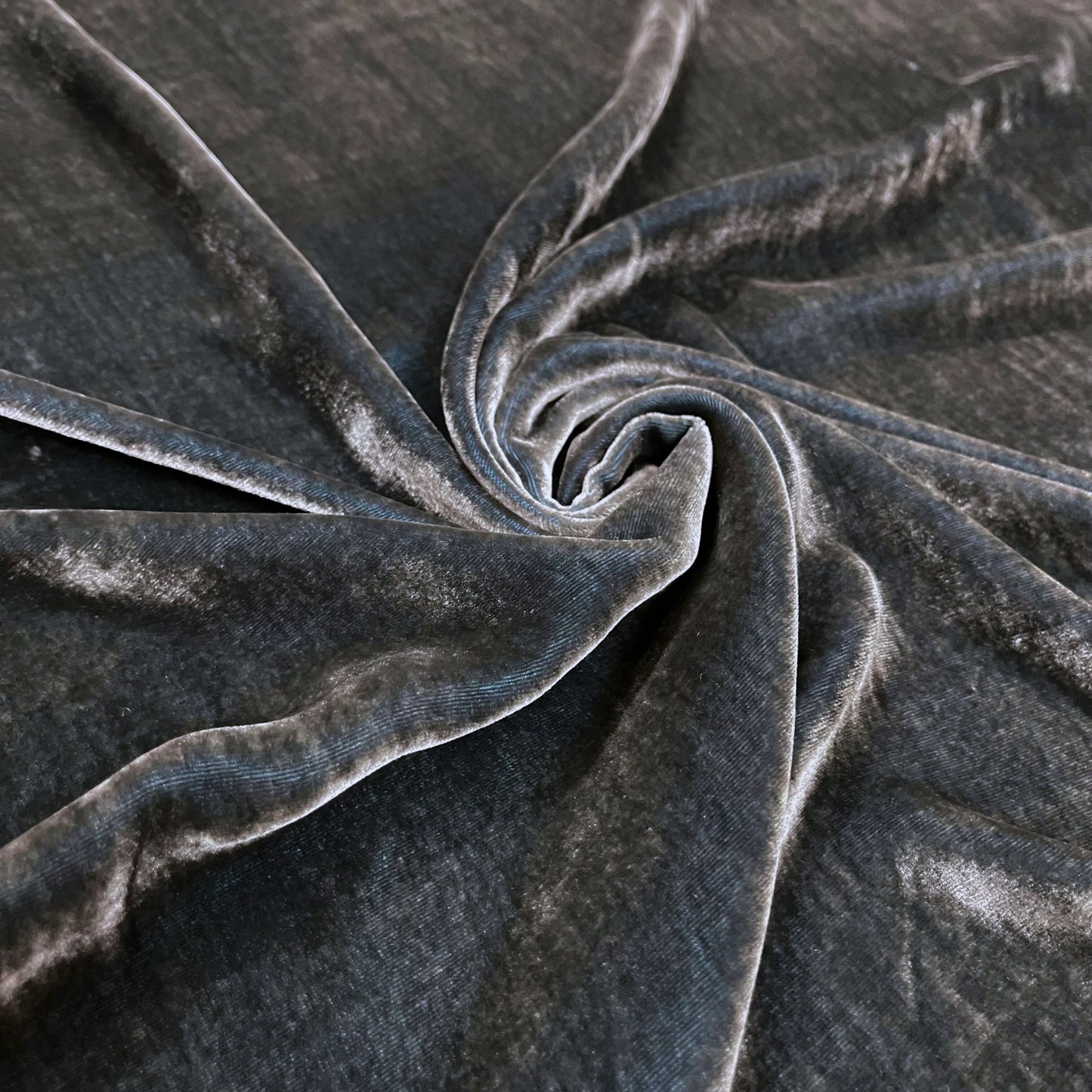 100% MULBERRY SILK VELVET fabric by the yard - Luxury Silk Velvet for Dress, Skirt, High End Garment - Gray velvet - Sewing clothes