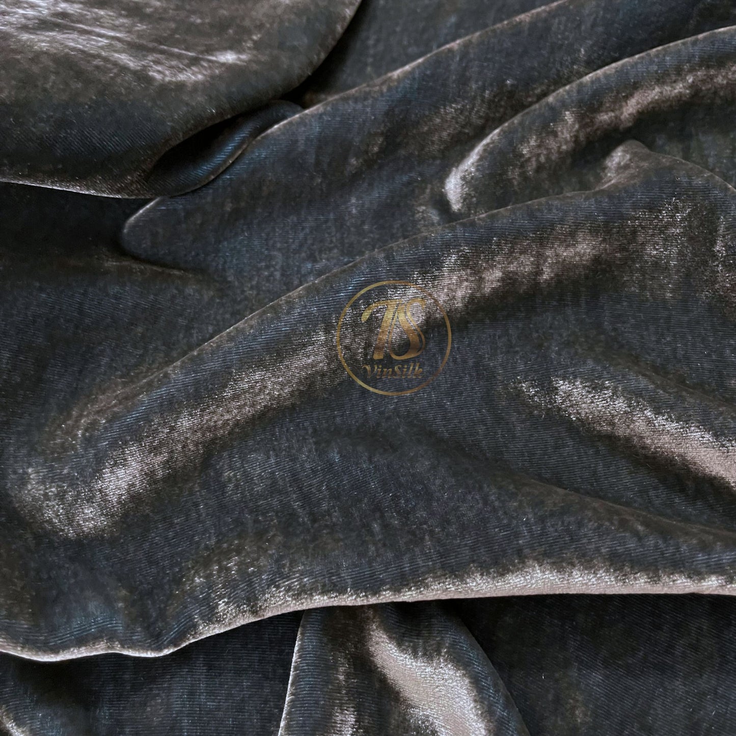 100% MULBERRY SILK VELVET fabric by the yard - Luxury Silk Velvet for Dress, Skirt, High End Garment - Gray velvet - Sewing clothes