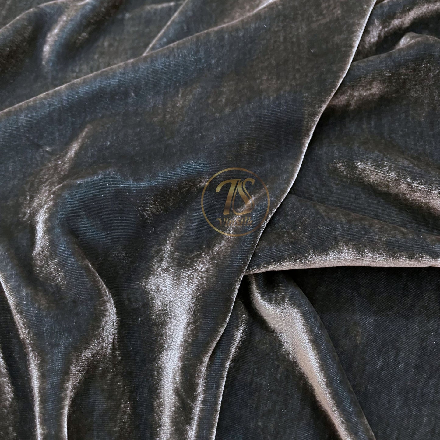 100% MULBERRY SILK VELVET fabric by the yard - Luxury Silk Velvet for Dress, Skirt, High End Garment - Gray velvet - Sewing clothes