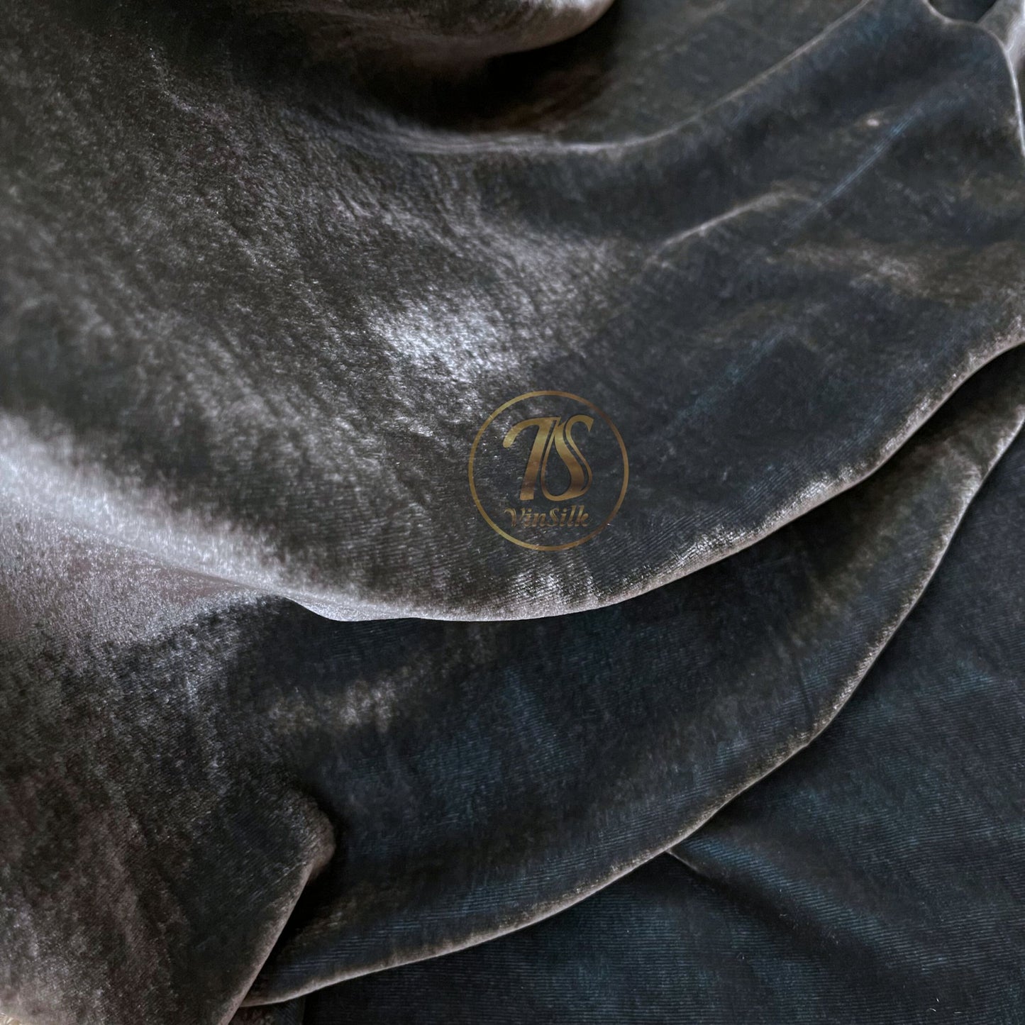 100% MULBERRY SILK VELVET fabric by the yard - Luxury Silk Velvet for Dress, Skirt, High End Garment - Gray velvet - Sewing clothes