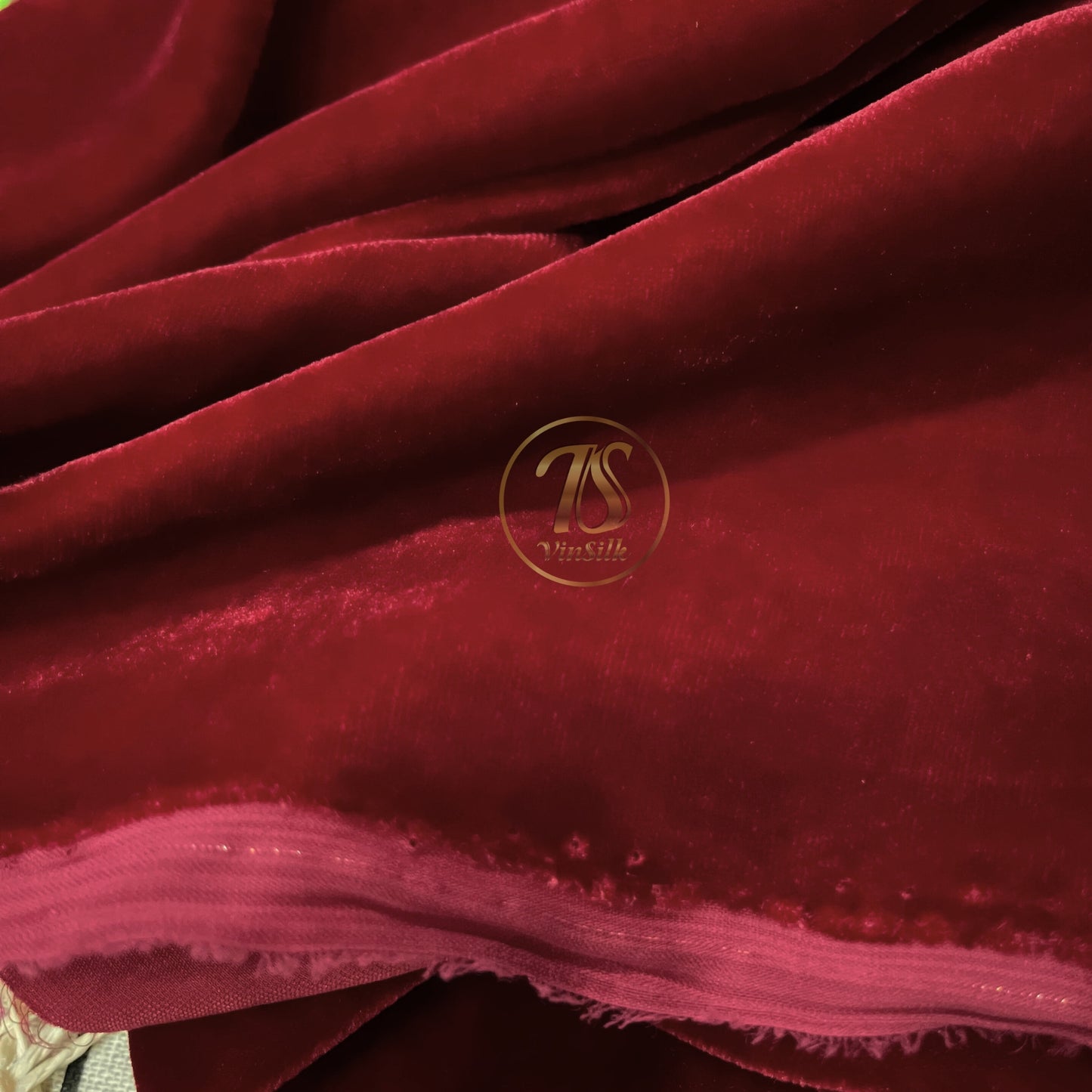 100% Pure Mulberry Silk Velvet Fabric - Luxury Silk Velvet - Silk for sewing - Red Silk Velvet