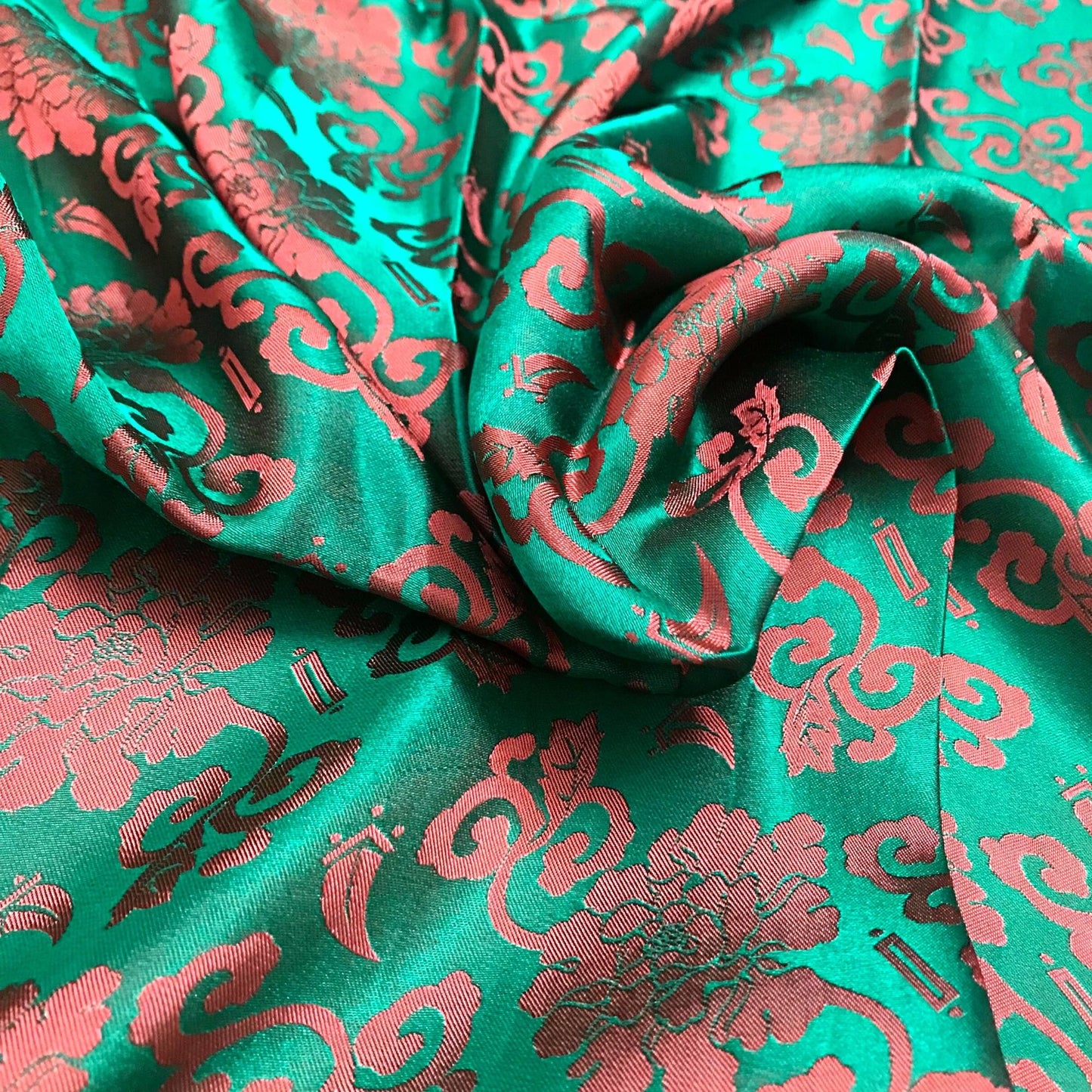 Light Blue fabric with mulberry orange blossom pattern, Pure mulberry silk, Handmade fabric, Organic fiber