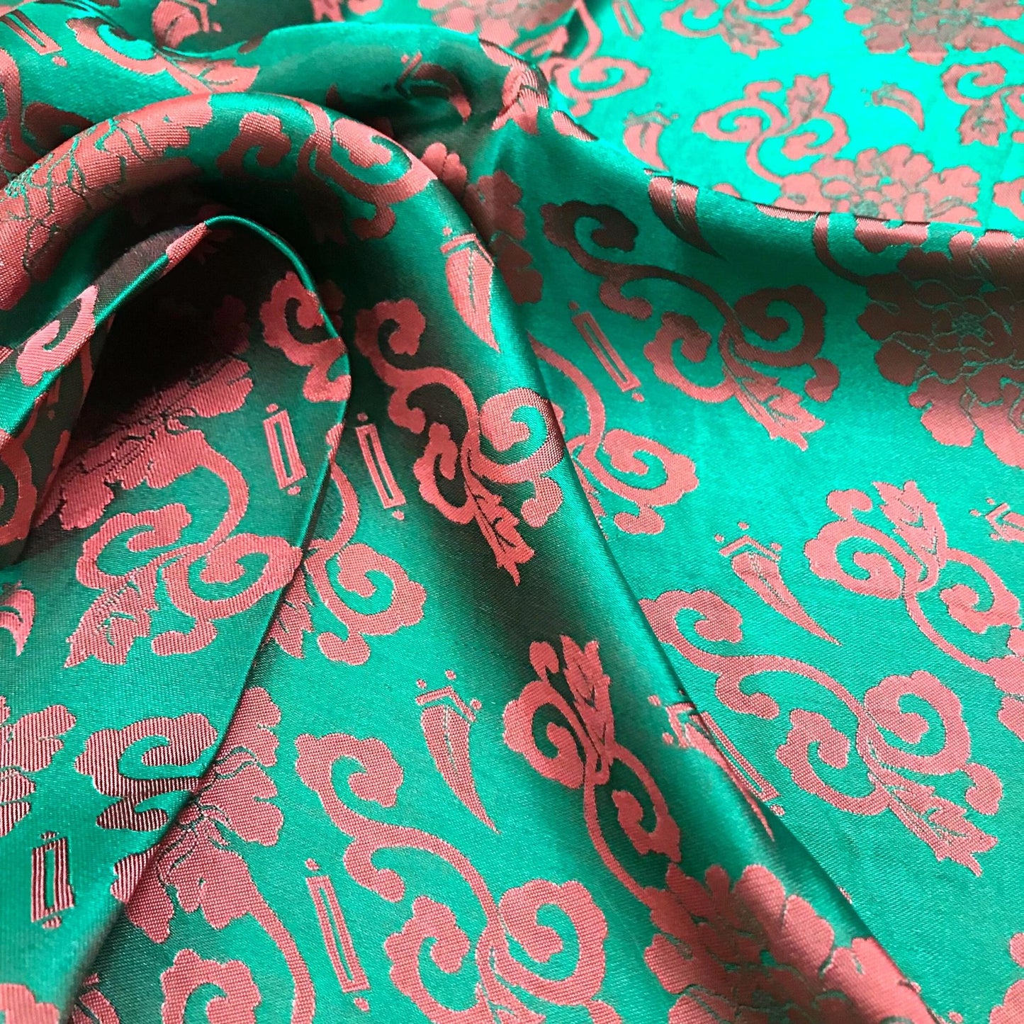 Light Blue fabric with mulberry orange blossom pattern, Pure mulberry silk, Handmade fabric, Organic fiber