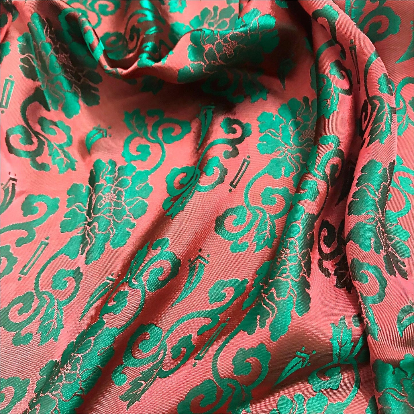 Light Blue fabric with mulberry orange blossom pattern, Pure mulberry silk, Handmade fabric, Organic fiber