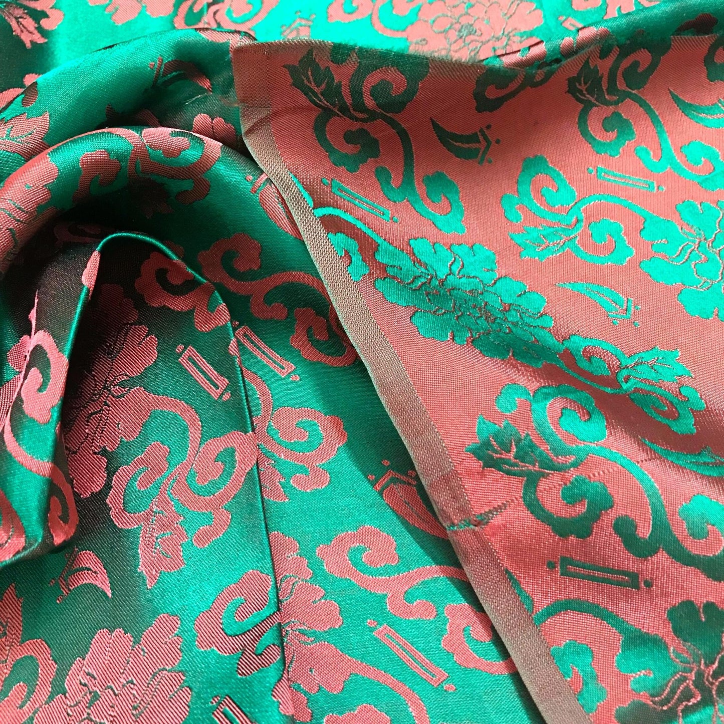 Light Blue fabric with mulberry orange blossom pattern, Pure mulberry silk, Handmade fabric, Organic fiber