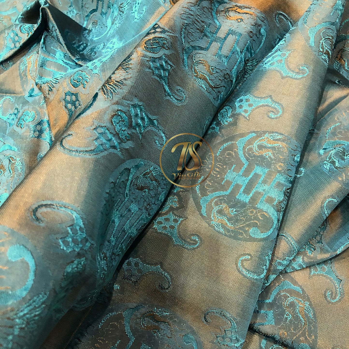 PATTERN MULBERRY SILK fabric by the yard - Handmade fabric – Dress making – Silk for sewing - Silk apparel fabric