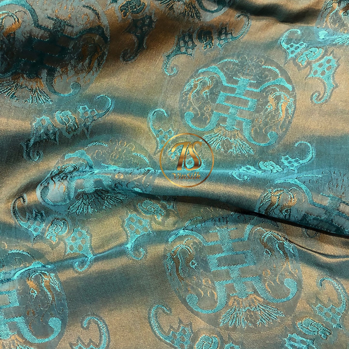 PATTERN MULBERRY SILK fabric by the yard - Handmade fabric – Dress making – Silk for sewing - Silk apparel fabric