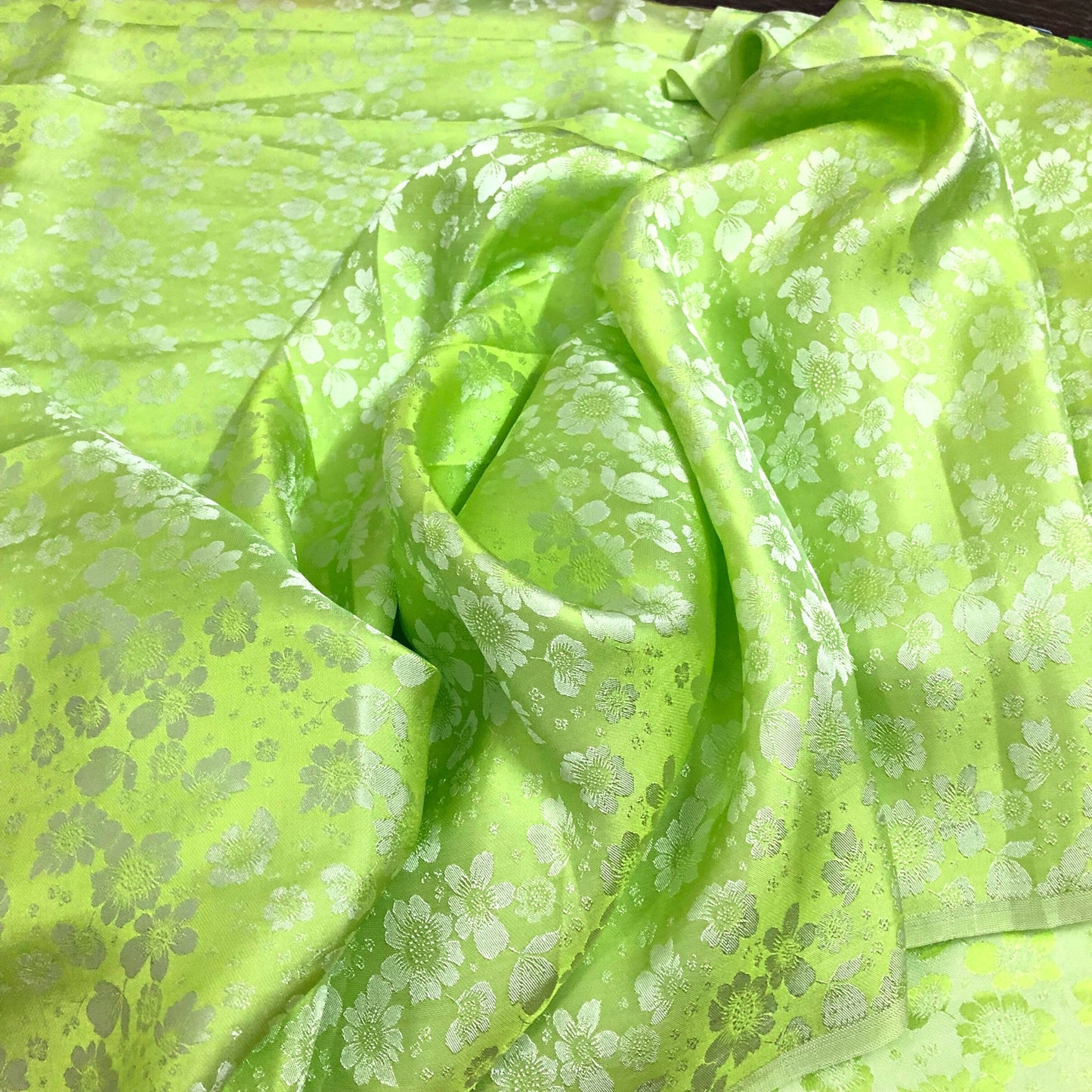 PURE MULBERRY SILK fabric by the yard - Silk floral fabric - Handmade fabric – Dress making – Silk for sewing - Gift for women - Silk apparel fabric