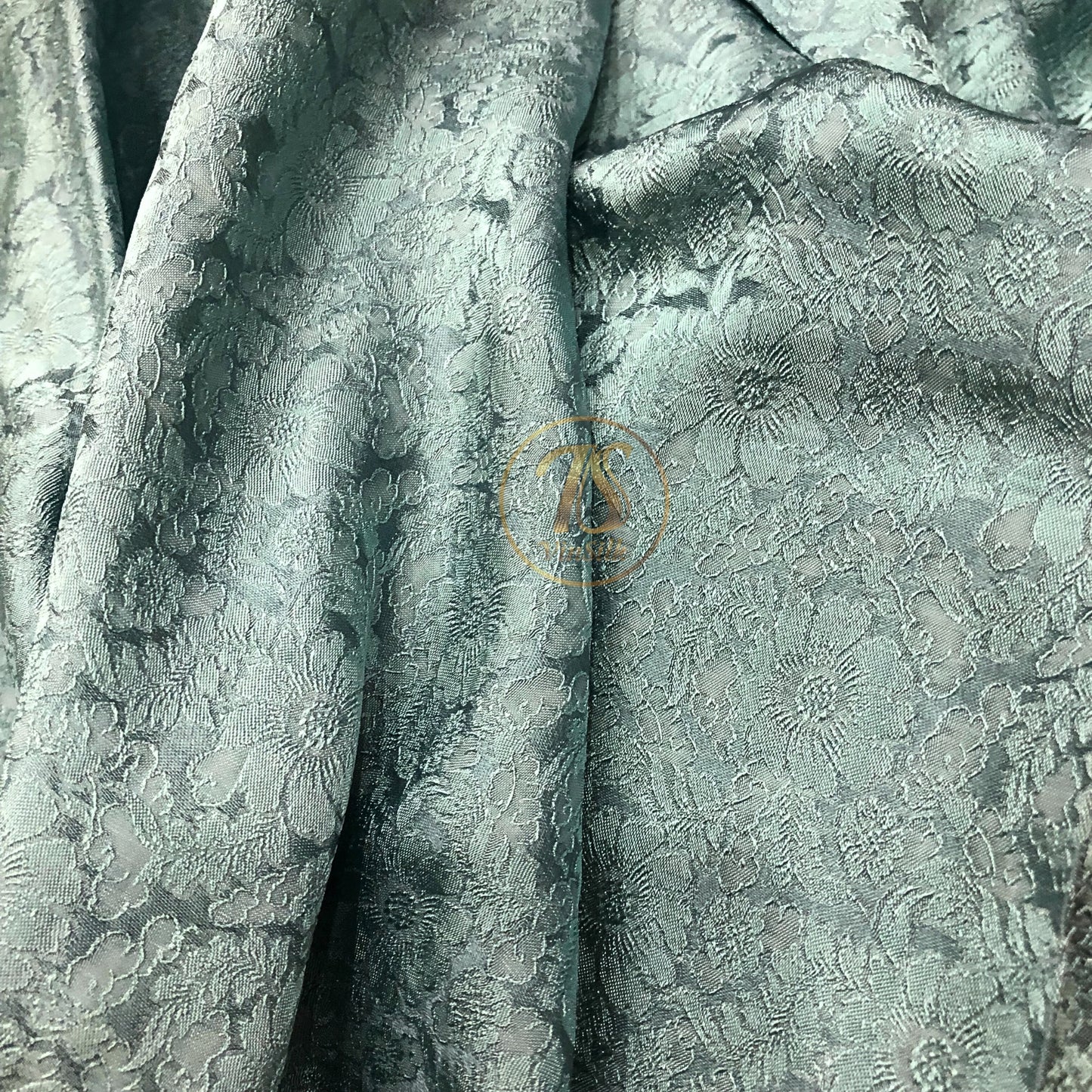 Mulberry Silk Floral Fabric – Chrysanthemum Pattern – Silk for Sewing - Silk apparel fabric