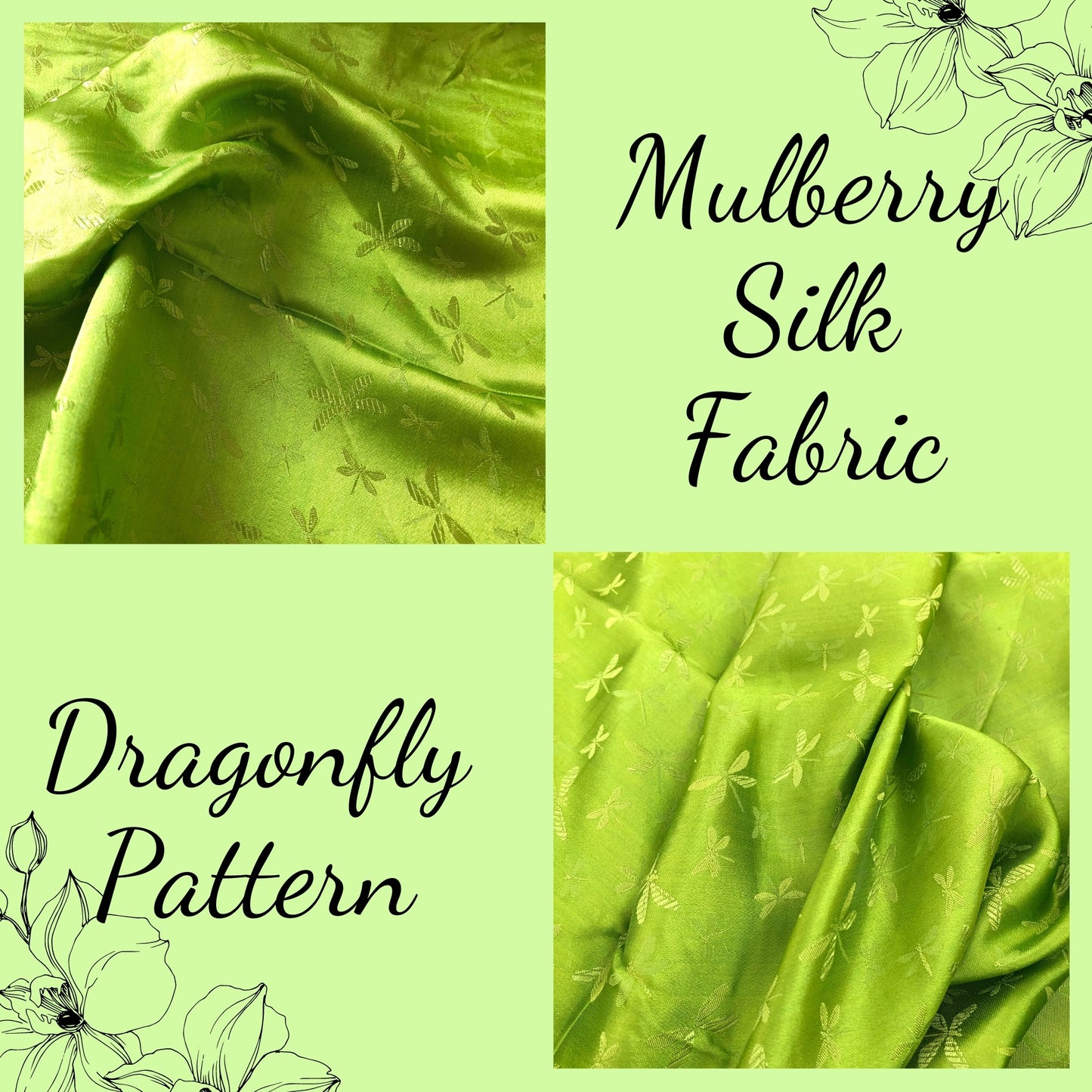 PATTERN MULBERRY SILK fabric by the yard - Handmade fabric – Dress making – Silk for sewing - Gift for women - Sewing clothes