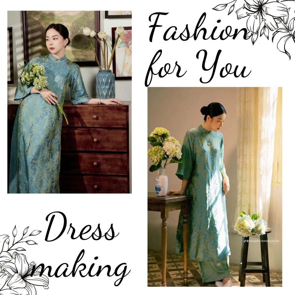 PATTERN MULBERRY SILK fabric by the yard - green yellow bat- Handmade fabric – Dress making – Silk for sewing - Gift for women
