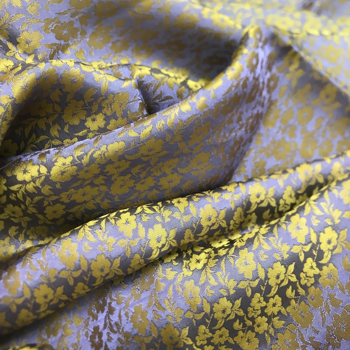 PURE MULBERRY SILK fabric by the yard - Yellow floral pattern fabric - Handmade silk – Dress making – Silk for sewing - Gift for her