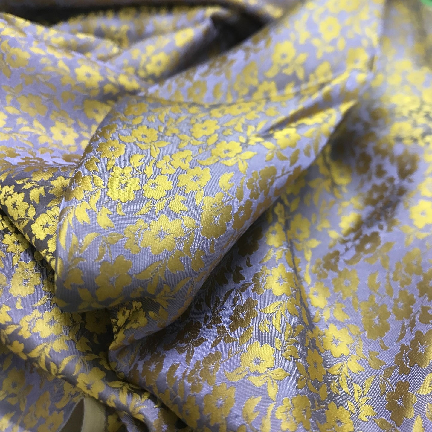 PURE MULBERRY SILK fabric by the yard - Yellow floral pattern fabric - Handmade silk – Dress making – Silk for sewing - Gift for her