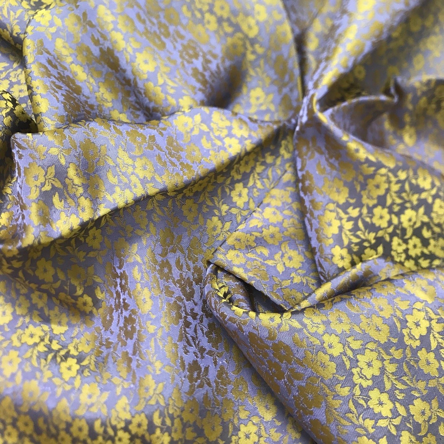 PURE MULBERRY SILK fabric by the yard - Yellow floral pattern fabric - Handmade silk – Dress making – Silk for sewing - Gift for her