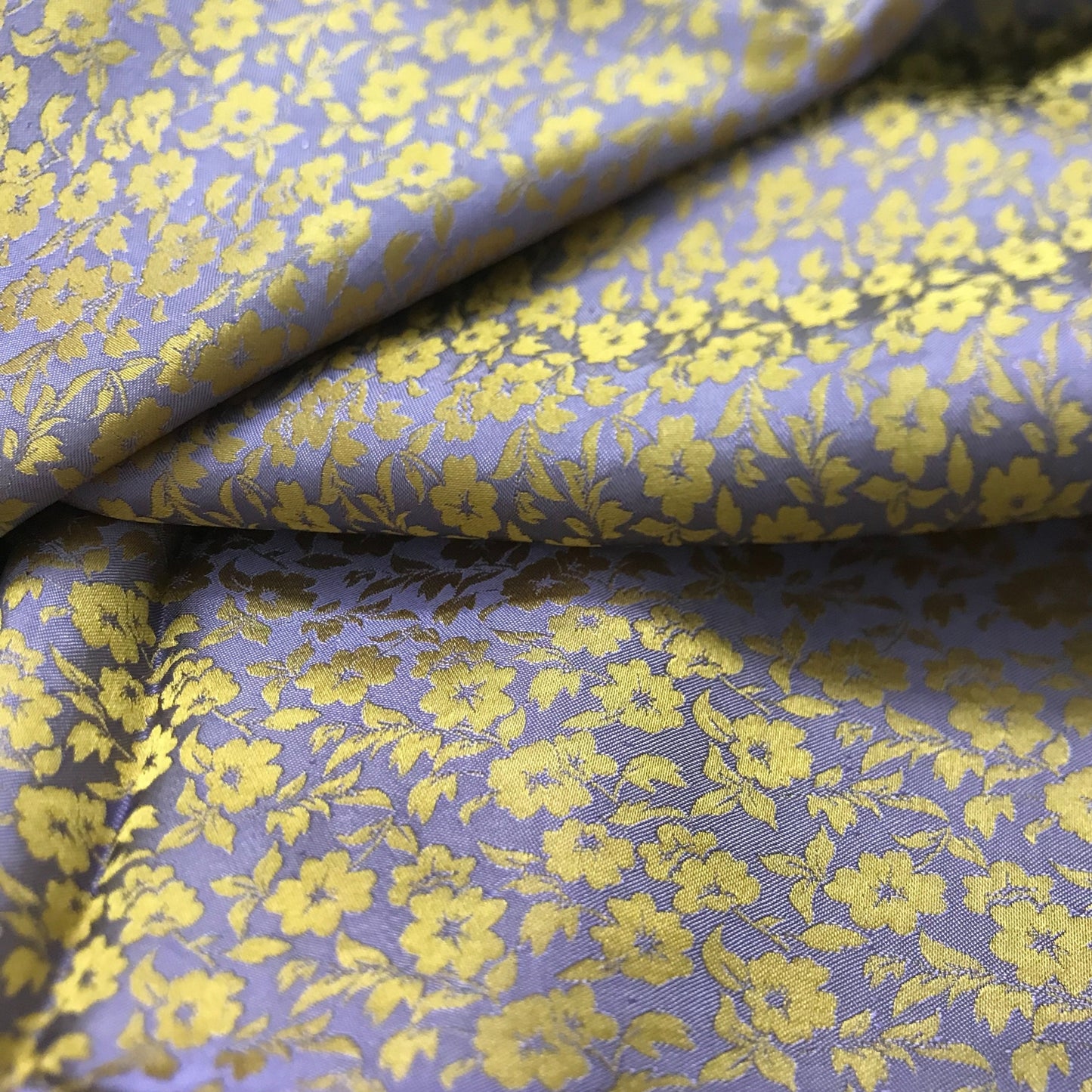 PURE MULBERRY SILK fabric by the yard - Yellow floral pattern fabric - Handmade silk – Dress making – Silk for sewing - Gift for her