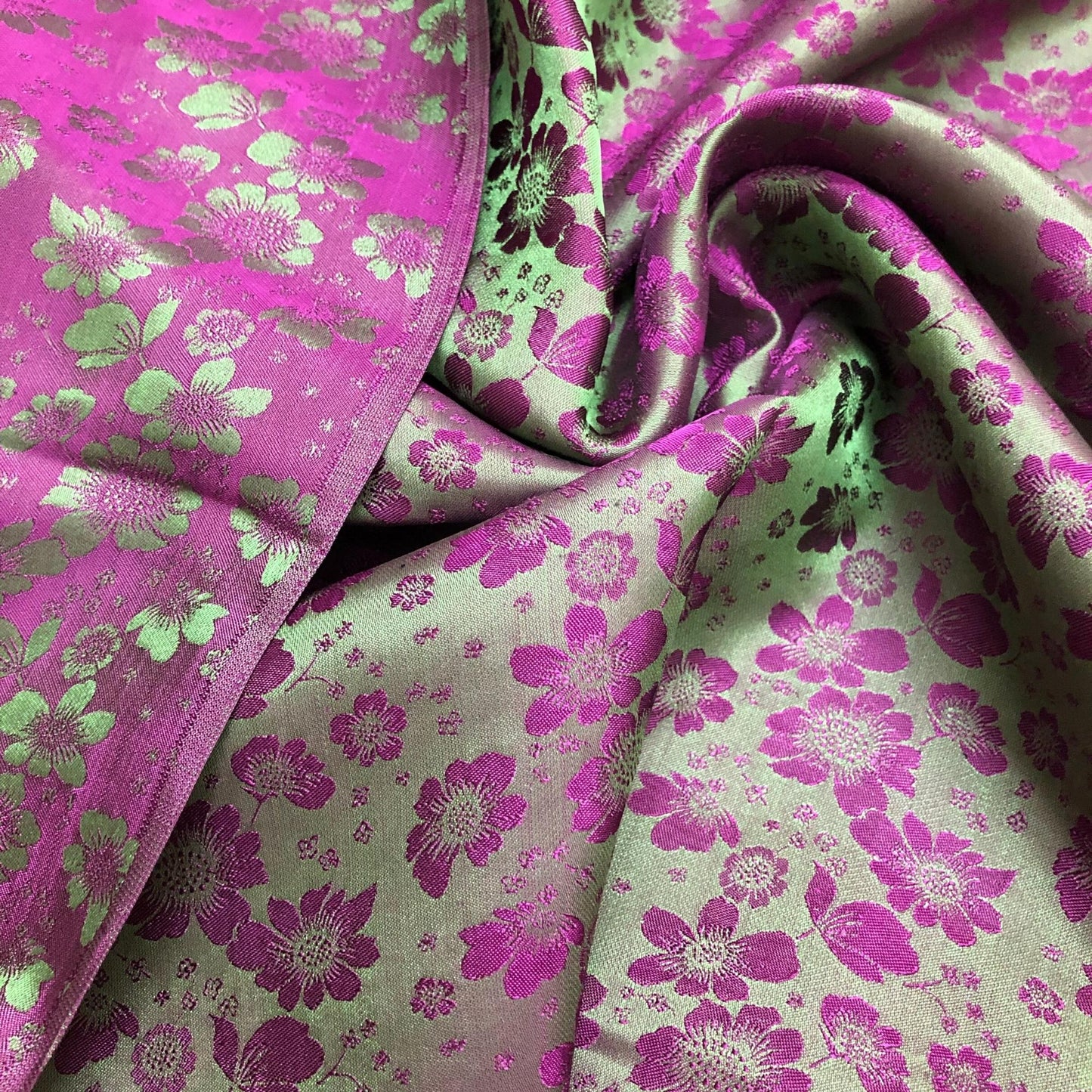 PURE MULBERRY SILK fabric by the yard - Floral silk - Handmade fabric – Dress making – Silk for sewing - Gift for women - Silk apparel fabric