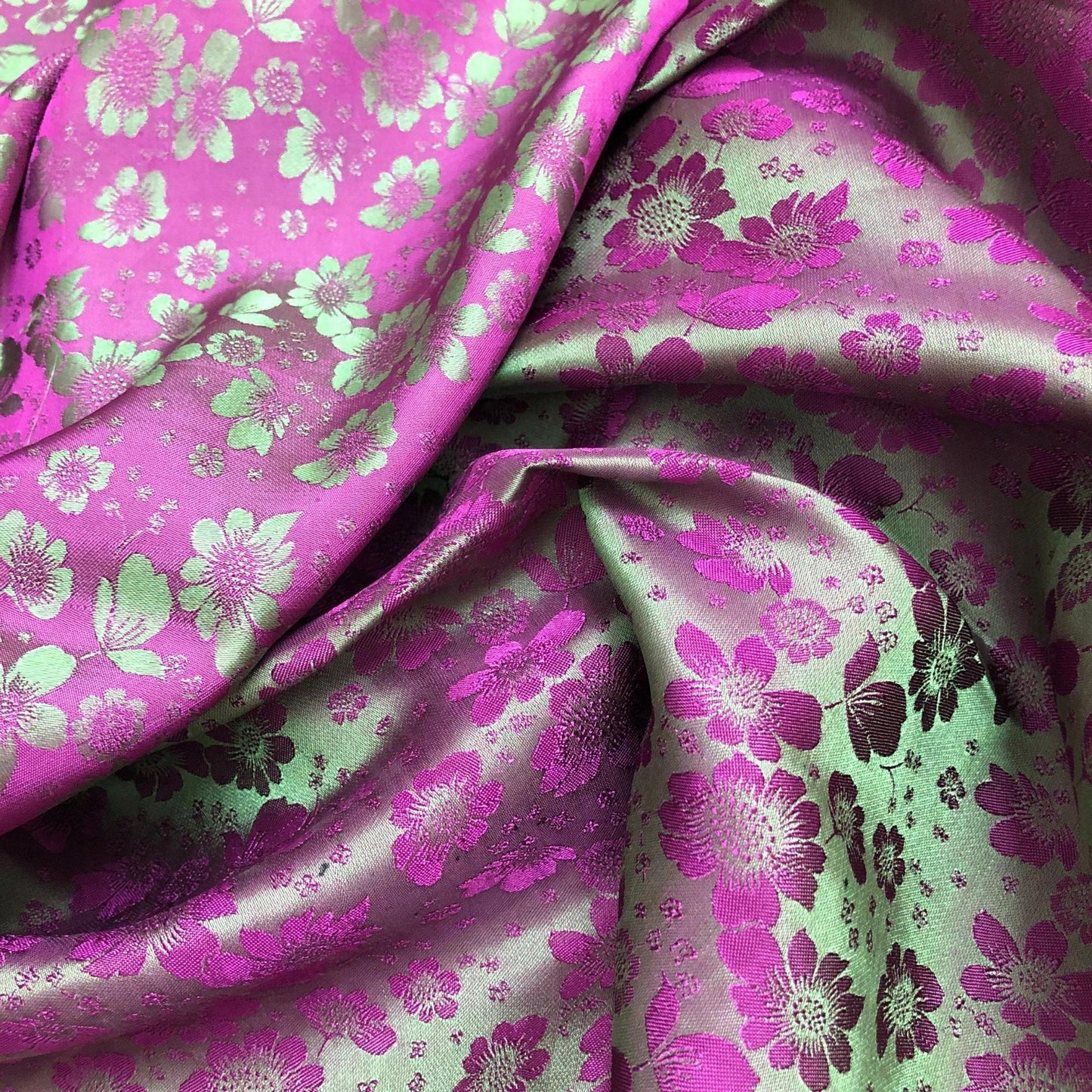 PURE MULBERRY SILK fabric by the yard - Floral silk - Handmade fabric – Dress making – Silk for sewing - Gift for women - Silk apparel fabric