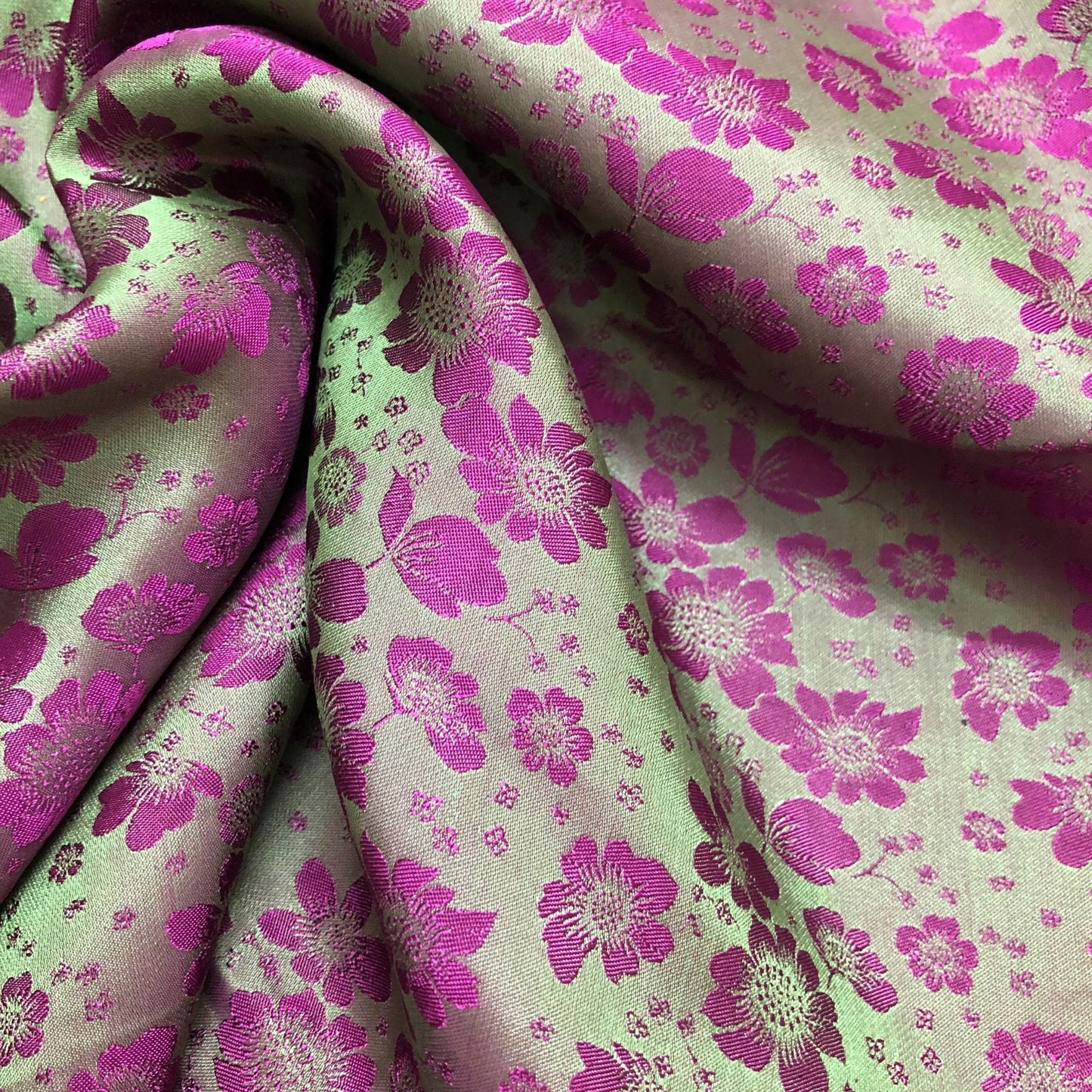 PURE MULBERRY SILK fabric by the yard - Floral silk - Handmade fabric – Dress making – Silk for sewing - Gift for women - Silk apparel fabric