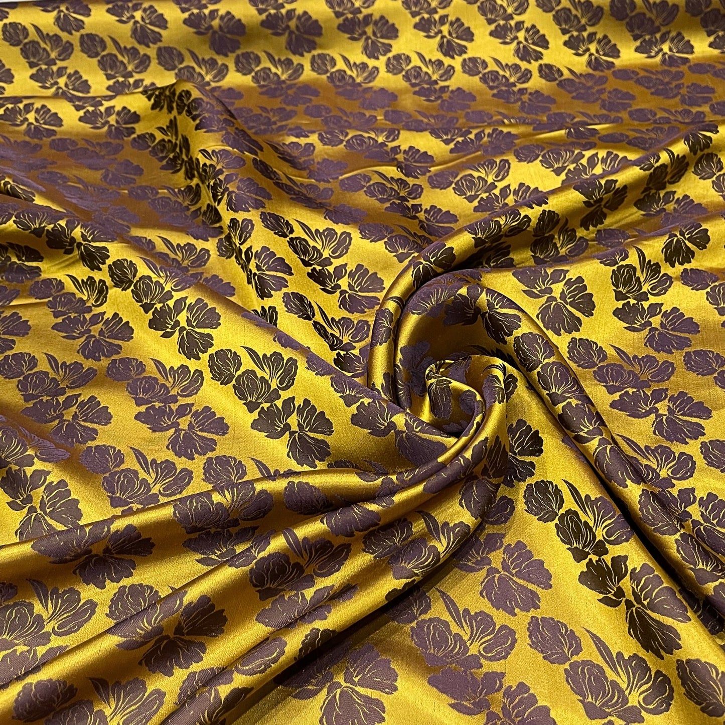 PURE MULBERRY SILK fabric by the yard - Yellow and brown silk fabric - Handmade fabric – Dress making – Silk for sewing - Gift for women