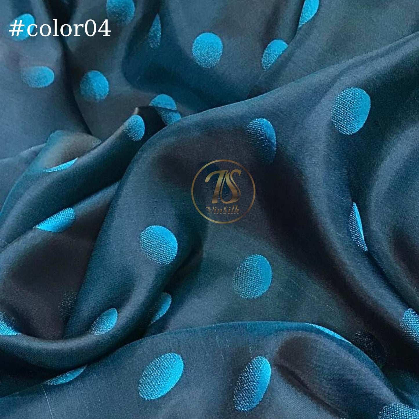 PURE MULBERRY SILK fabric by the yard - Polka dot pattern silk - Handmade silk – Dress making – Silk for sewing - Gift for her