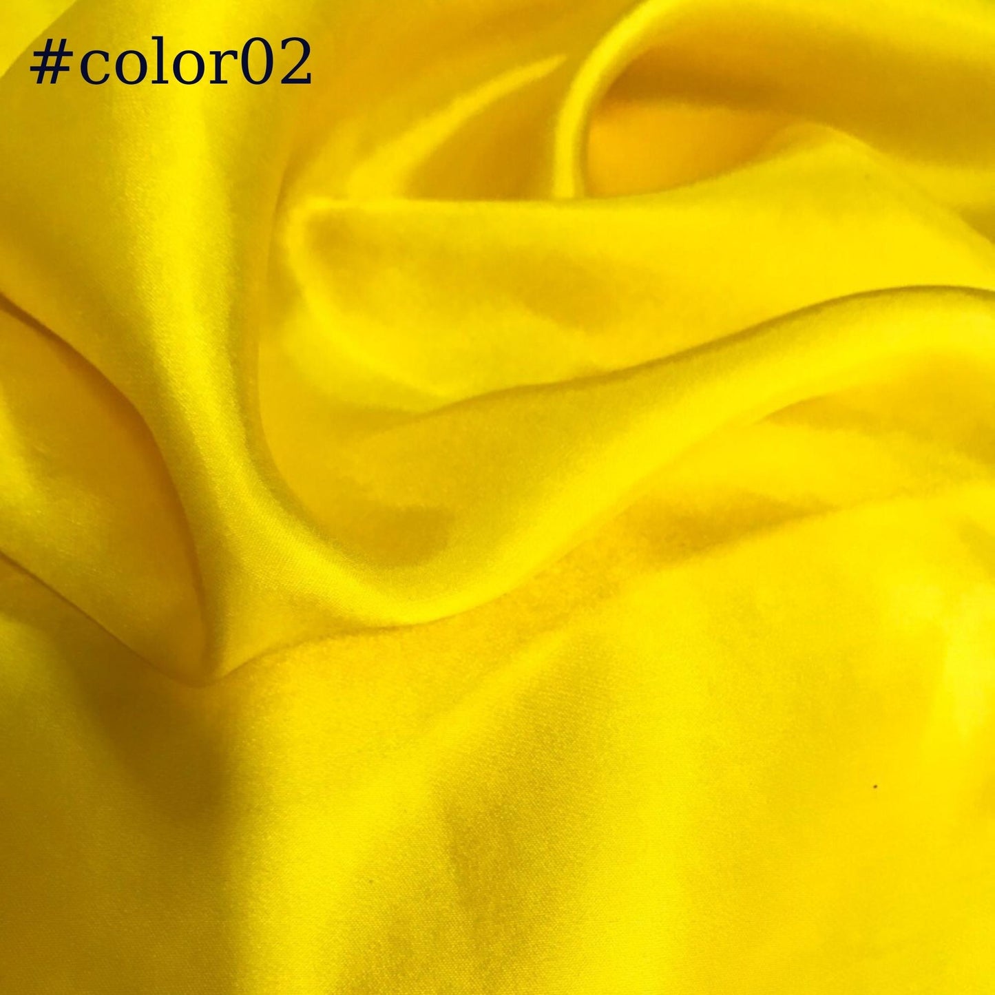 PURE MULBERRY SILK fabric by the yard – Satin silk fabric – 19mm - Organic fiber - Silk for sewing - Gift for women - Yellow silk satin