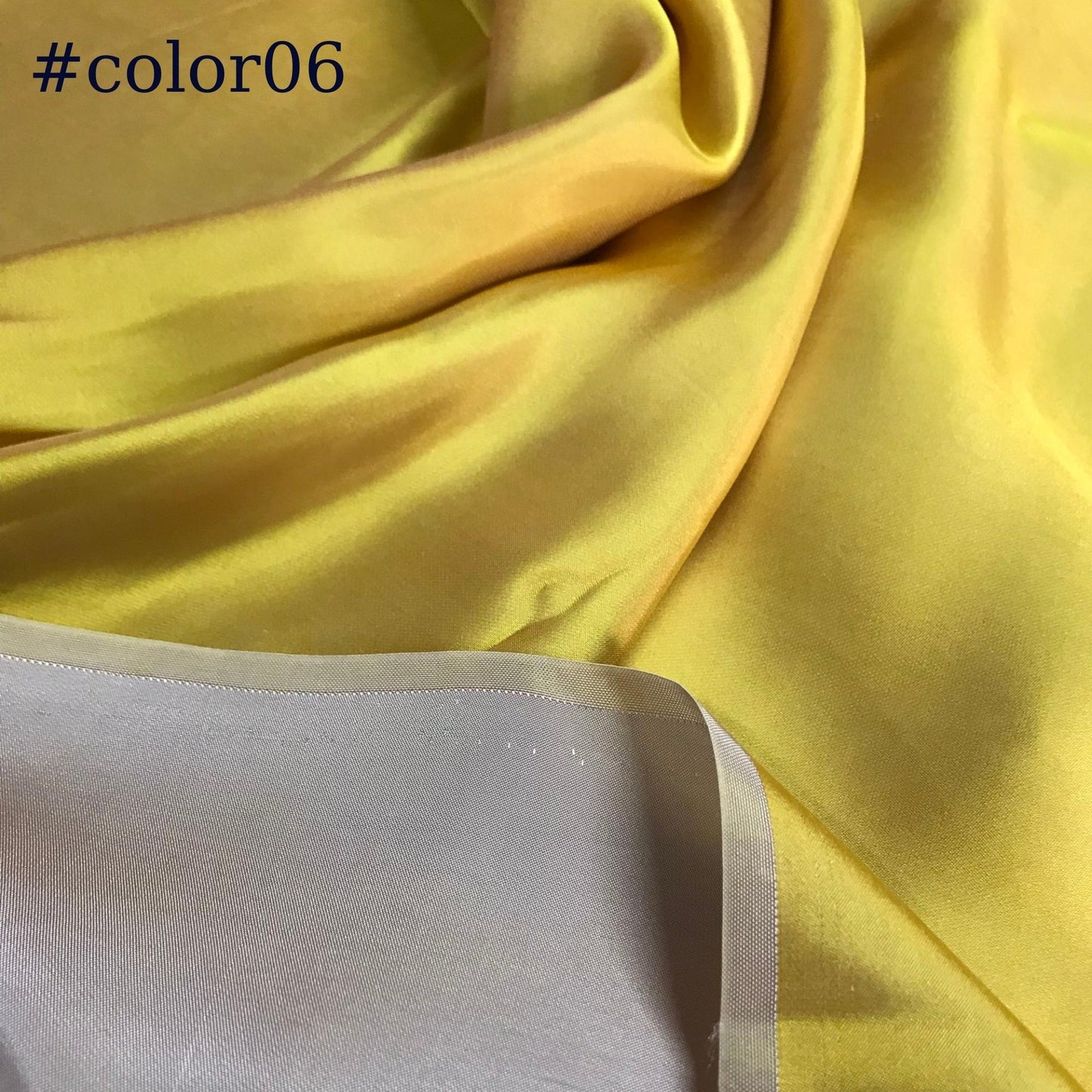 PURE MULBERRY SILK fabric by the yard – Satin silk fabric – 19mm - Organic fiber - Silk for sewing - Gift for women - Yellow silk satin