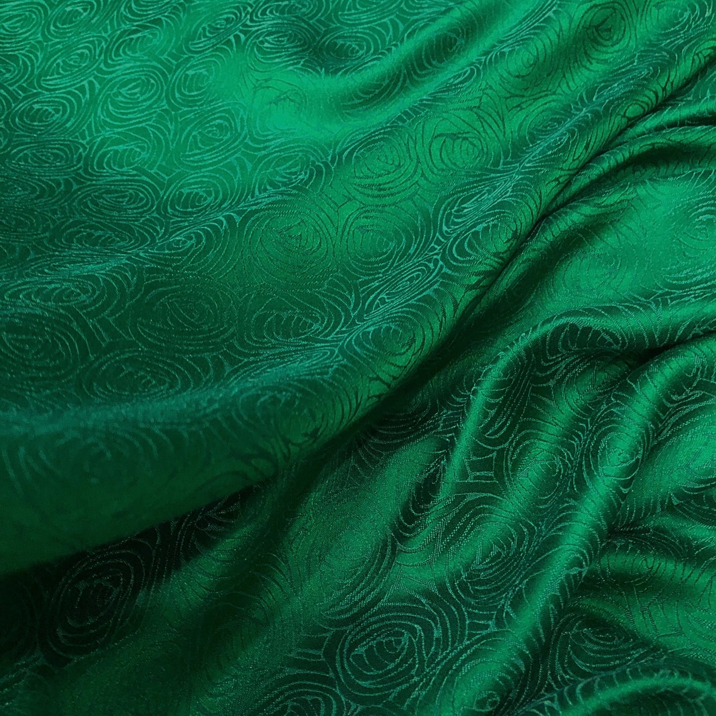 Green fabric with mulberry cabbage pattern, Pure mulberry silk, Handmade fabric, Organic fiber