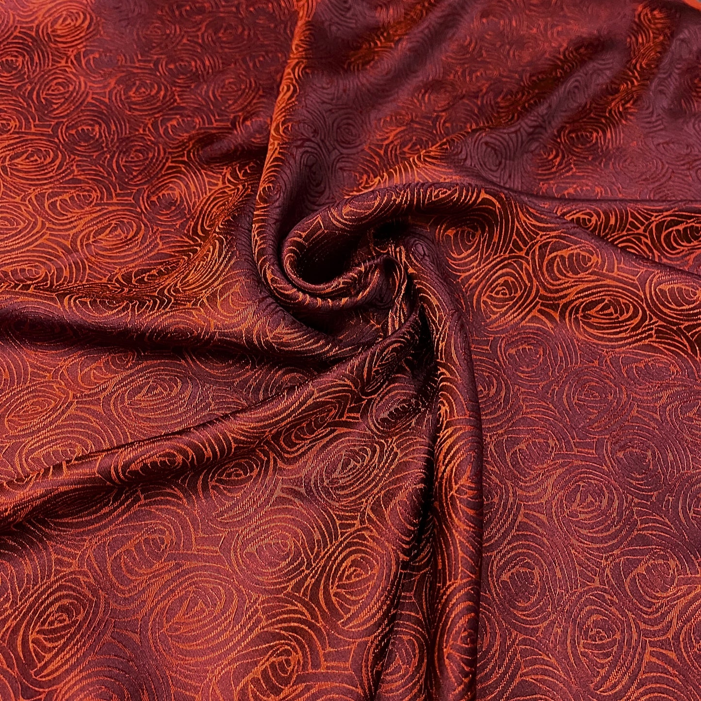 Brown silk fabric with mulberry cabbage pattern, Pure mulberry silk, Handmade fabric, Organic fiber