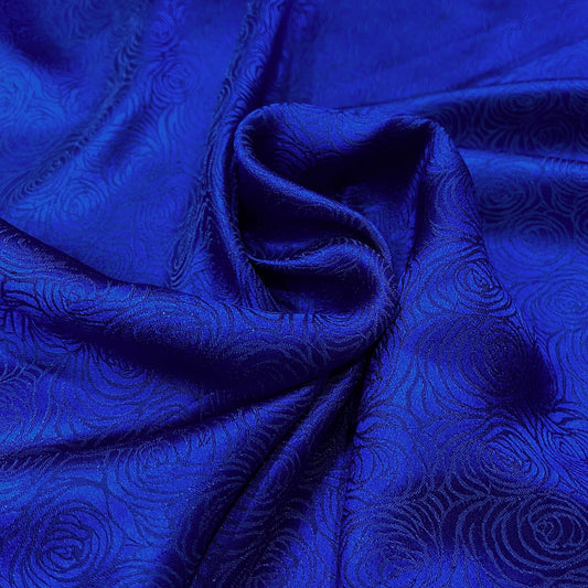Blue fabric with mulberry cabbage pattern, Pure mulberry silk, Handmade fabric, Organic fiber