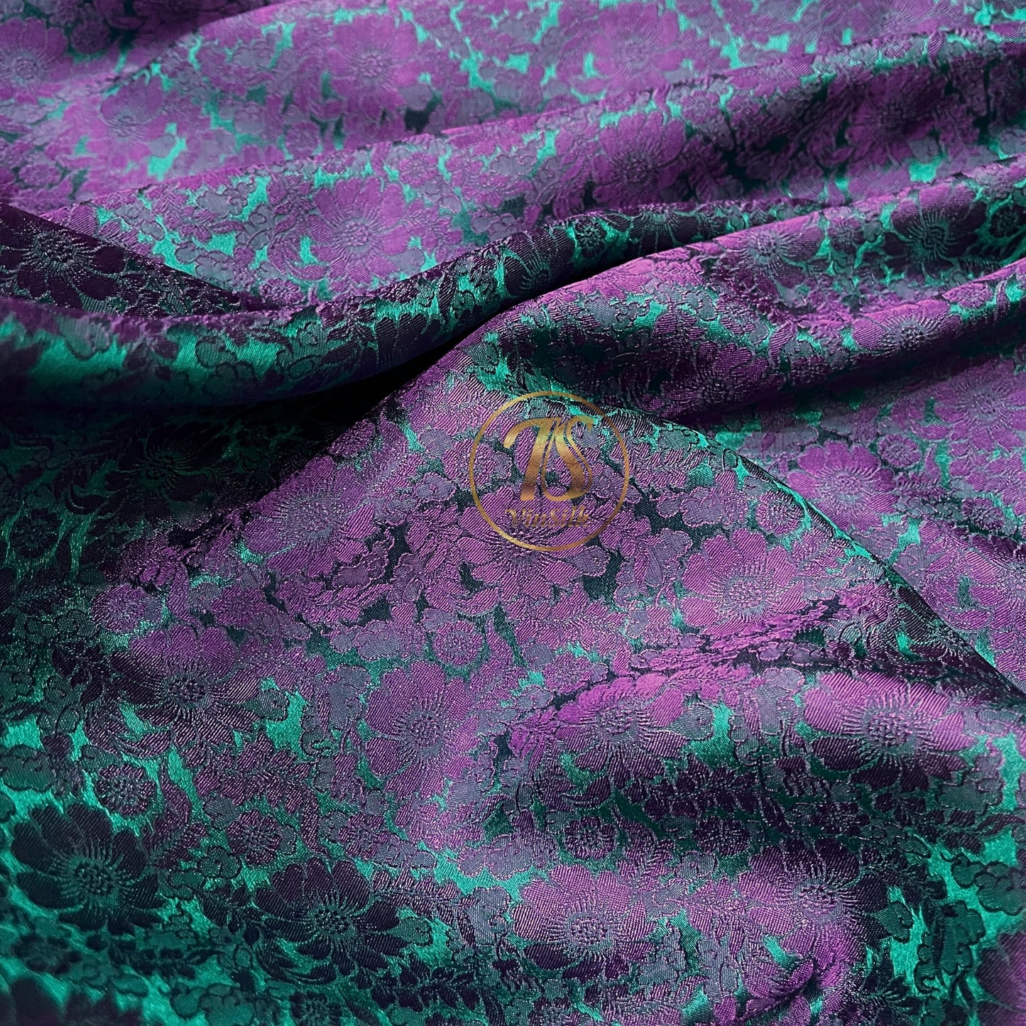 Mulberry Silk Floral Fabric – Chrysanthemum Pattern – Silk for Sewing - Dress making