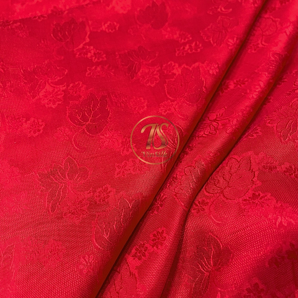 PURE MULBERRY SILK fabric by the yard, red mulberry leaves, handmade fabric, Organic fiber,  Wedding dress, Gift for women, personalized gift