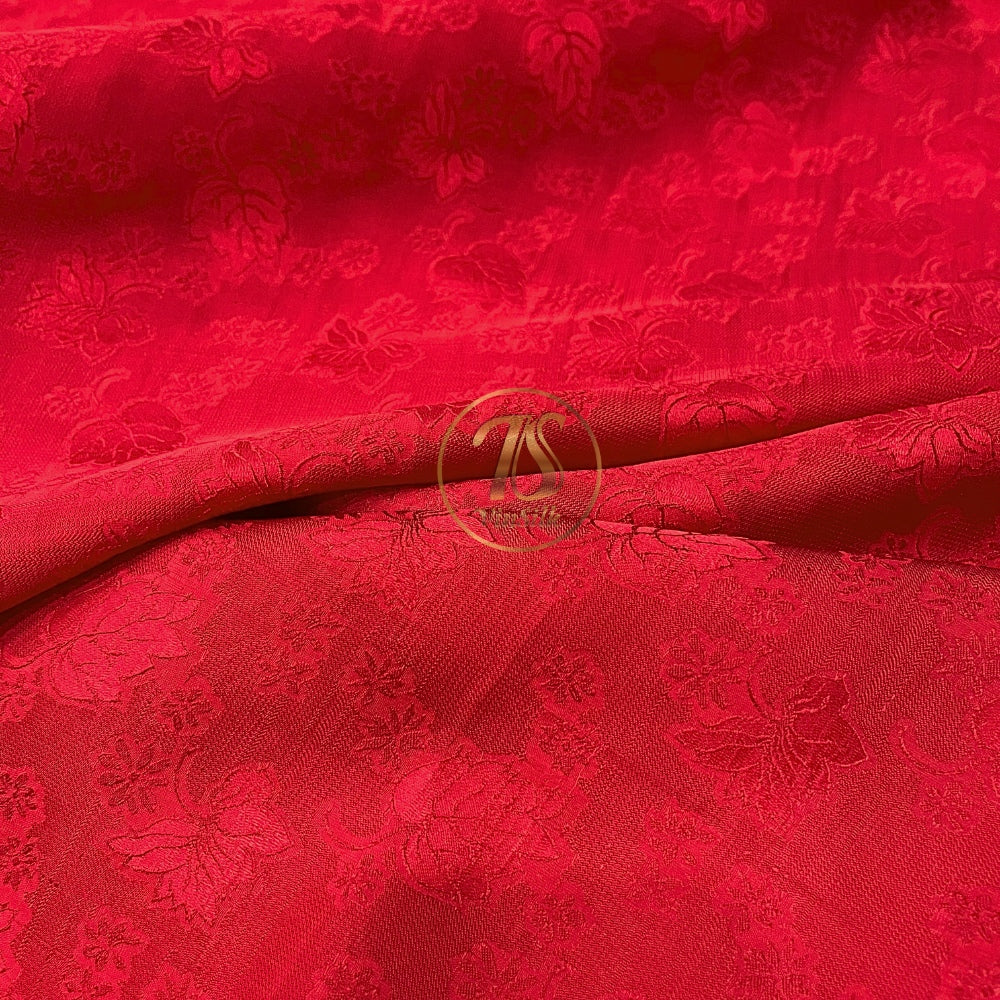 PURE MULBERRY SILK fabric by the yard, red mulberry leaves, handmade fabric, Organic fiber,  Wedding dress, Gift for women, personalized gift