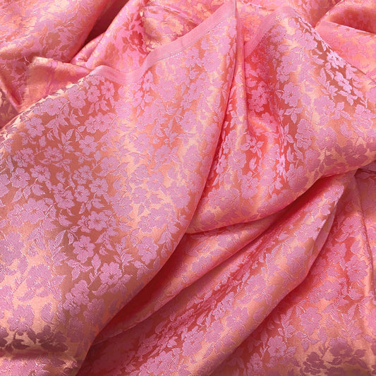 PURE MULBERRY SILK fabric by the yard - Floral silk fabric - Handmade fabric – Dress making – Silk for sewing - Gift for women - Silk apparel fabric