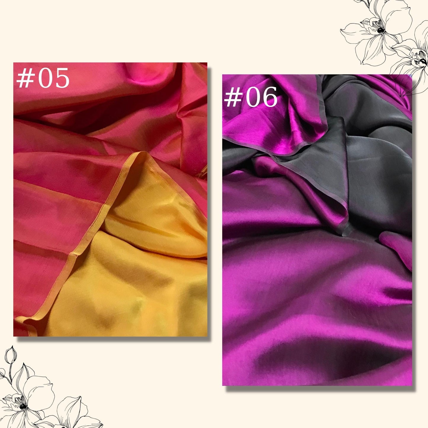 PURE MULBERRY SILK fabric by the yard – Satin silk fabric – 19mm - Organic fiber - Silk apparel fabric - Gift for women